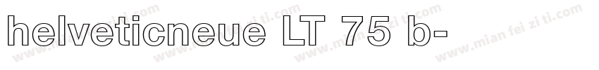 helveticneue LT 75 b字体转换